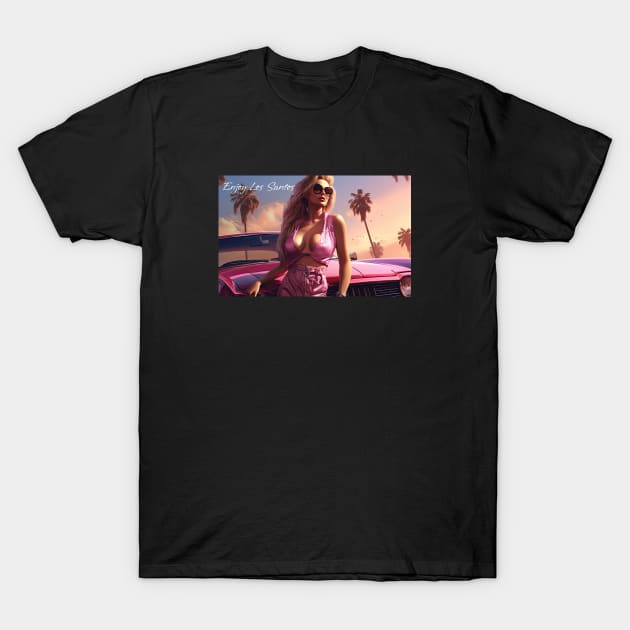 Postcard from Los Santos 9 T-Shirt by obstinator